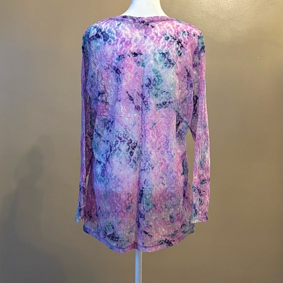Blouse, LOGO pink/purple lace XL - Picture 2 of 13